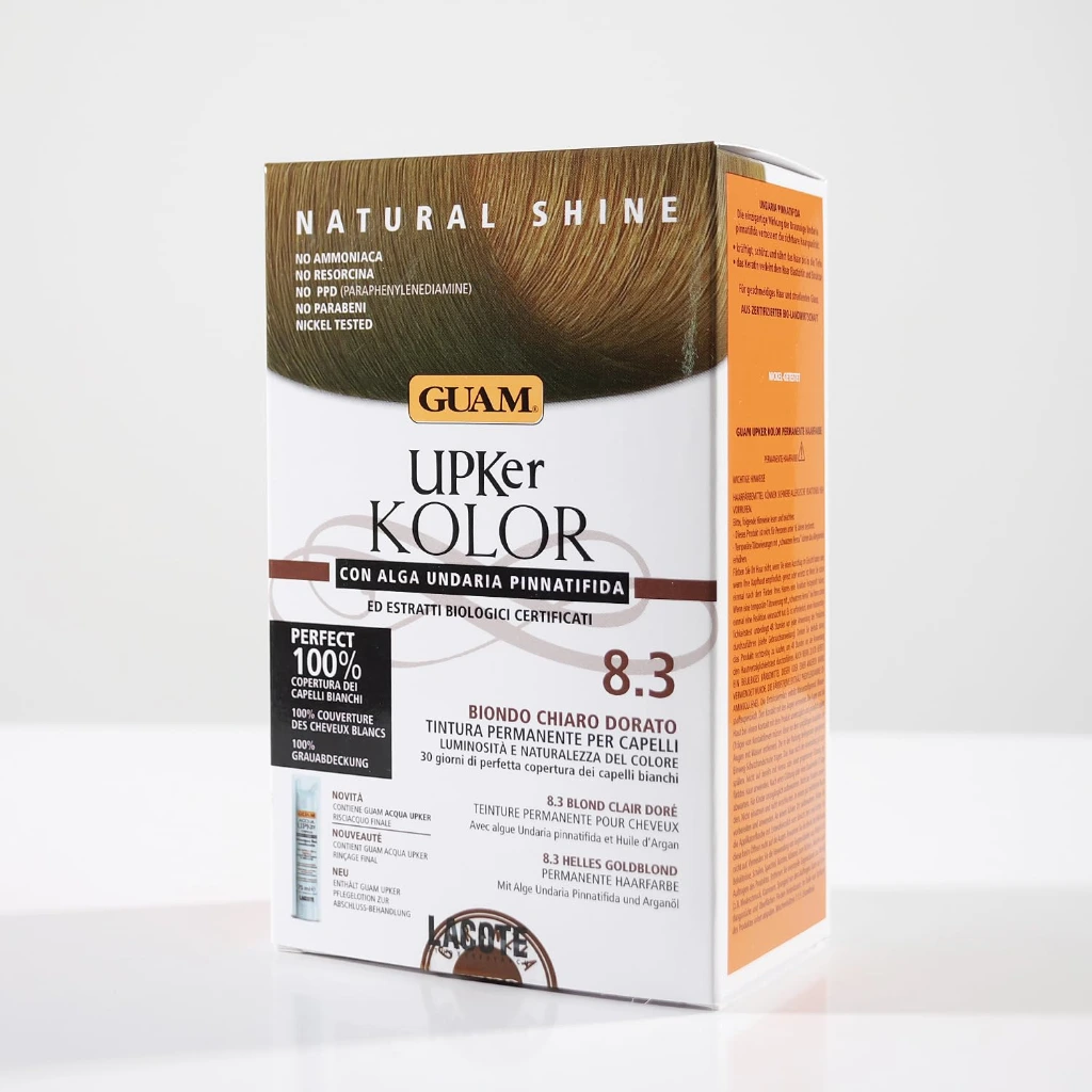 GUAM UPKer Kolor Naturtöne Goldtöne helles Goldblond 215 ml 8-3 seitlich.webp
