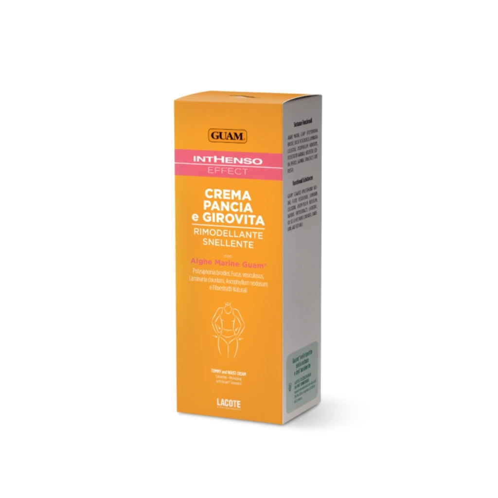 GUAM Inthenso Effect straffende & modellierende Creme für Bauch und Taille Packung.webp