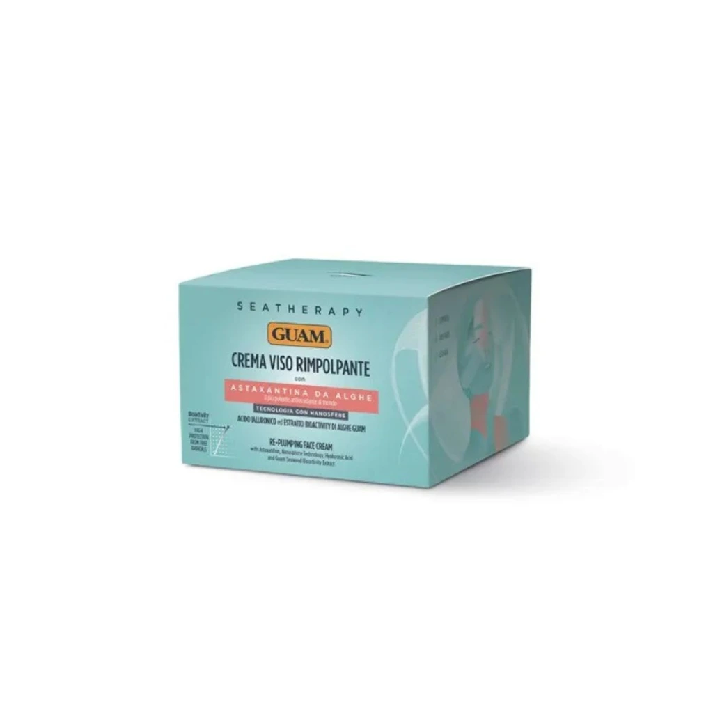 GUAM Seatherapy Anti-Aging Gesichtscreme mit Fülleffekt & Astaxanthin 50ml Packung.webp
