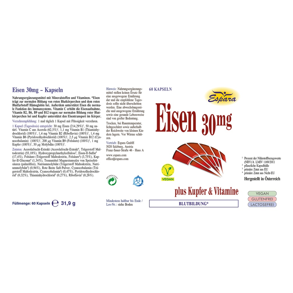 Espara Eisen 30mg 60 Kps.
