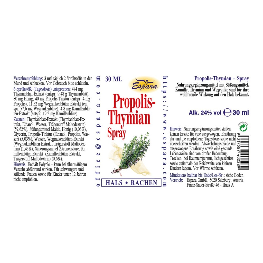 Espara Propolis-Thymian Spray  30 ml