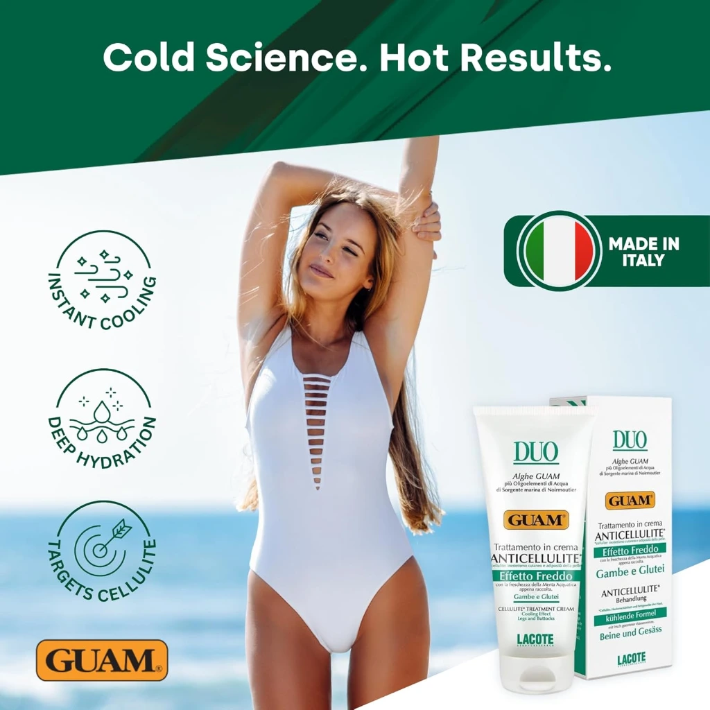 GUAM DUO Anti-Cellulite Creme kühlende Wirkung heißes Resultat.webp
