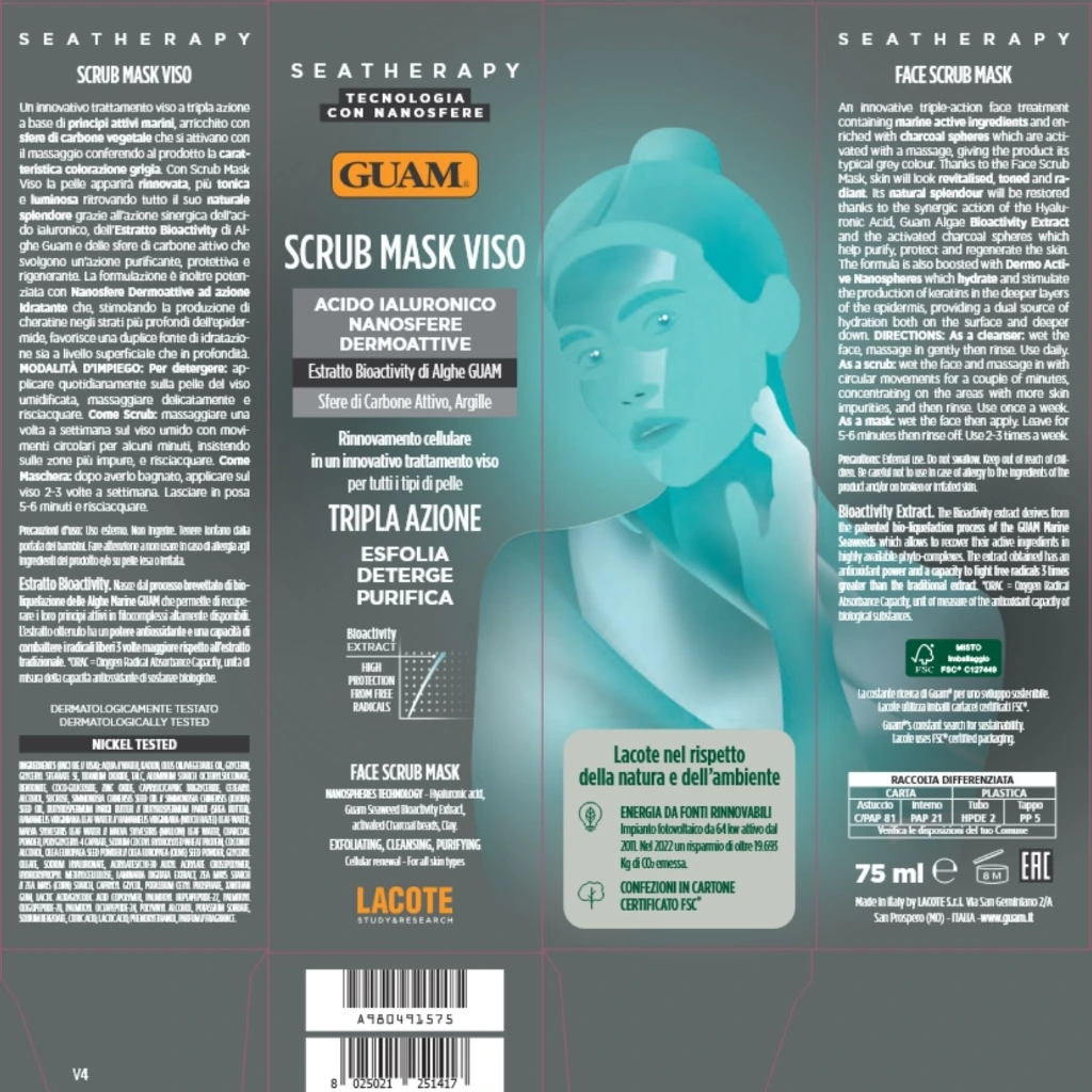 GUAM SEATHERAPY 3in1 Hyaluron Detox Peeling Maske 75 ml 1220 Verpackung.webp