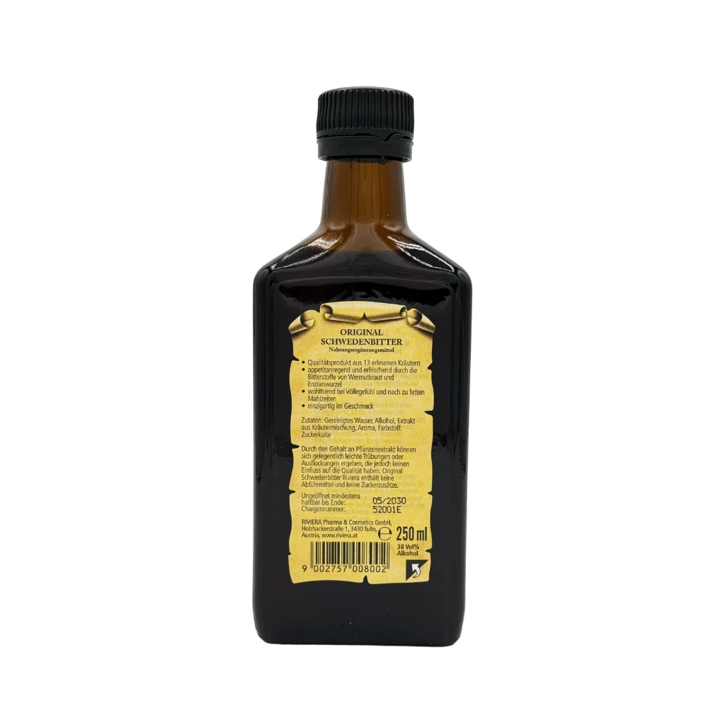 Riviera Original Schwedenbitter 250ml SBVZ0250 Back.webp