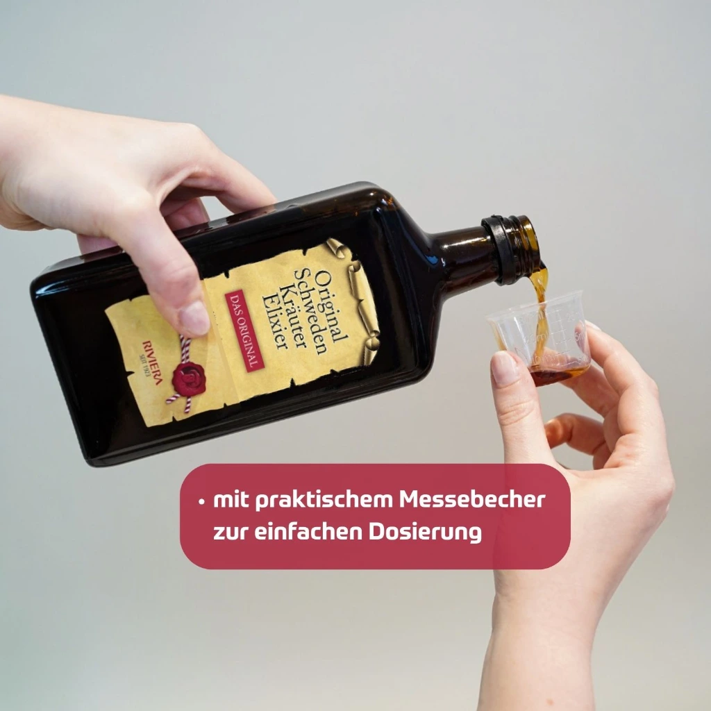 Schweden Kräuter Elixier Messbecher Produktabbildung 1500x1500px.webp