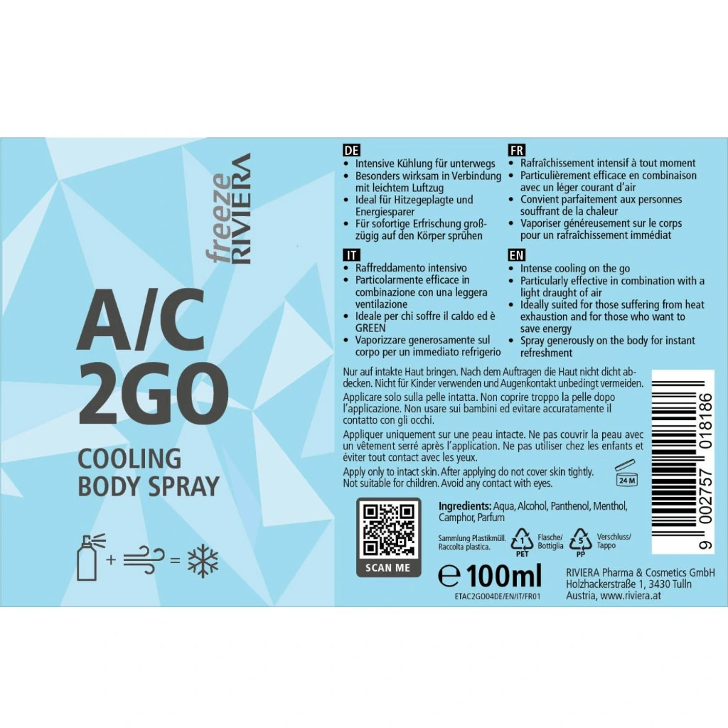 Riviera AC 2GO Cooling Body Spray 100 ml Etikett.webp