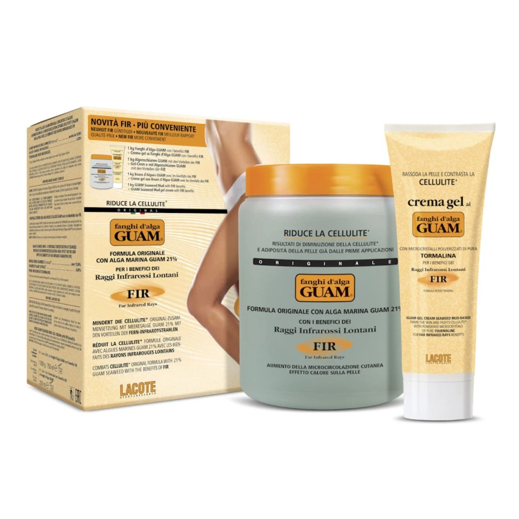 GUAM Kurpackung klassisch FIR: 1kg Algenfango + 200 ml Gel