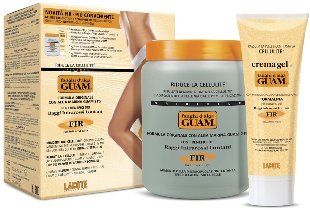 GUAM Kurpackung klassisch FIR: 1kg Algenfango + 200 ml Gel