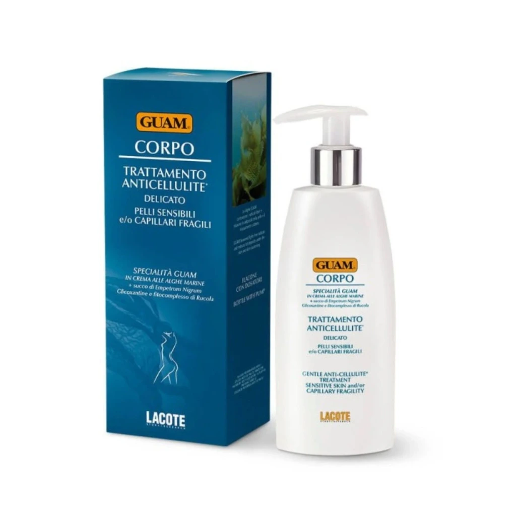 [192] GUAM CORPO Creme für empfindliche Haut gegen Cellulite, Wasseransammlungen und Besenreiser 200ml