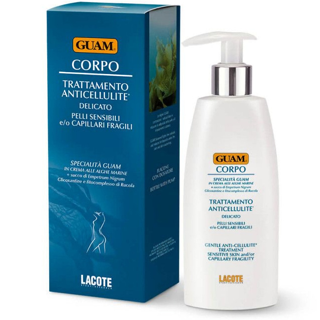 [192] GUAM CORPO Creme für empfindliche Haut gegen Cellulite, Wasseransammlungen und Besenreiser 200ml