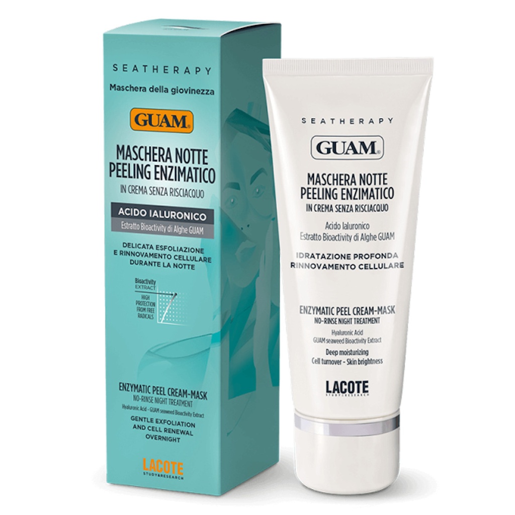 [1150] GUAM Seatherapy Enzympeeling-Gesichtsmaske für die Nacht mit Hyaluronsäure 75 ml