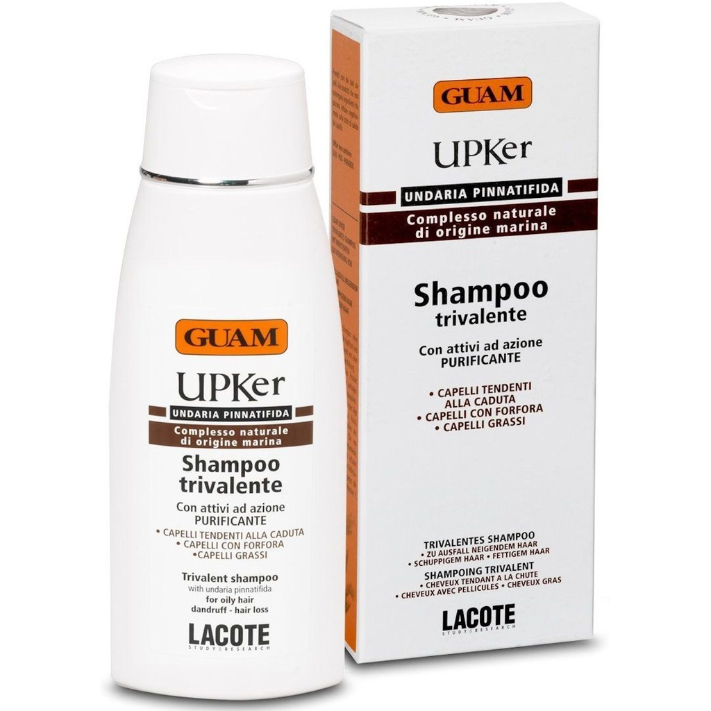 [410] GUAM UPKer Shampoo für Haar & Kopfhaut gegen Schuppen & fettiges Haar 200ml