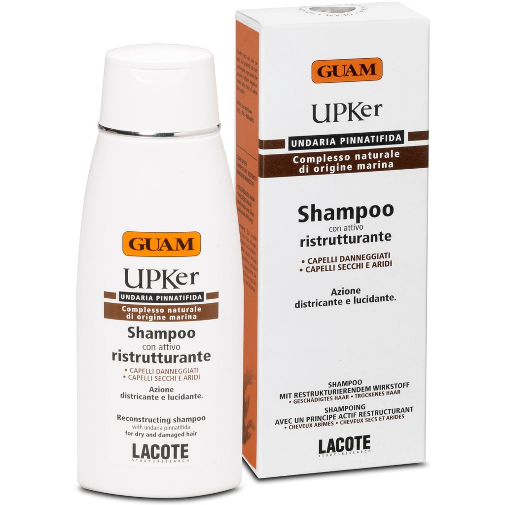 [425] GUAM UPKer Shampoo für trockenes Haar. Haarspliss 200ml 