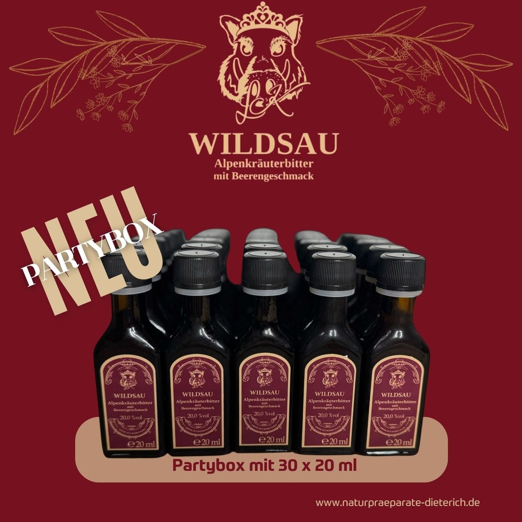 [WSKB000] Wildsau Alpenkräuterbitter Partybox 30 x 20 ml 20,3%