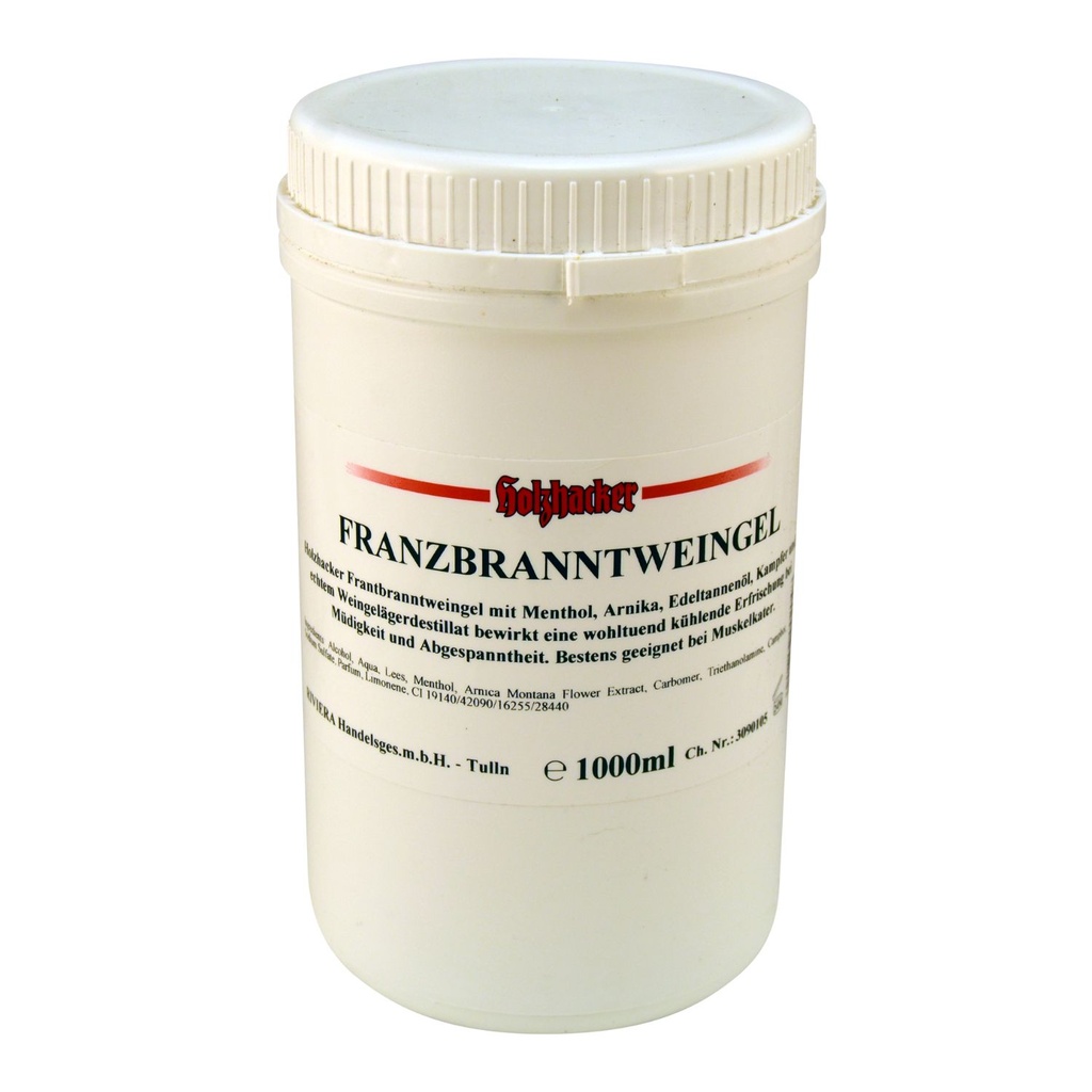 [HFGE1000] Holzhacker Muskel Gel Arnika & Menthol (Franzbranntweingel) 1000 ml