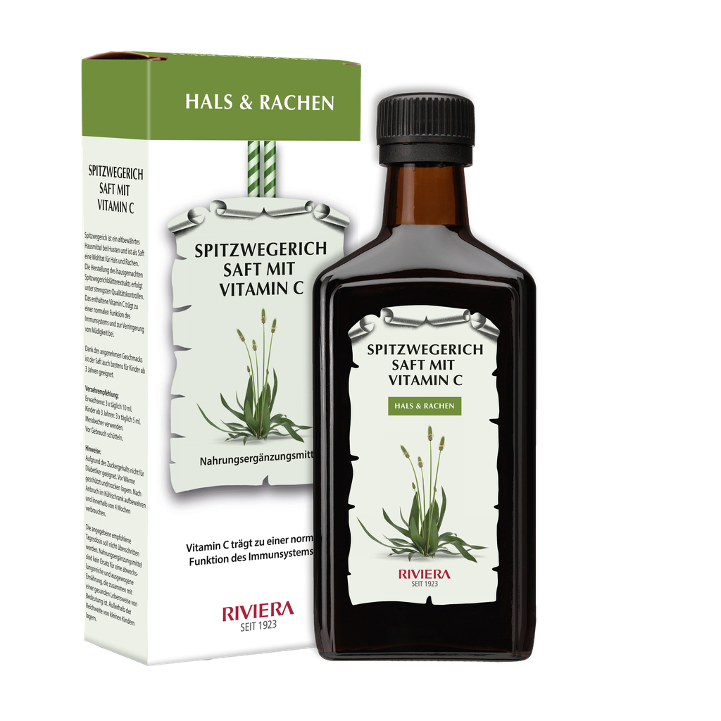 [SPNEC0250] RIVIERA Spitzwegerich Saft mit Vitamin C  250 ml