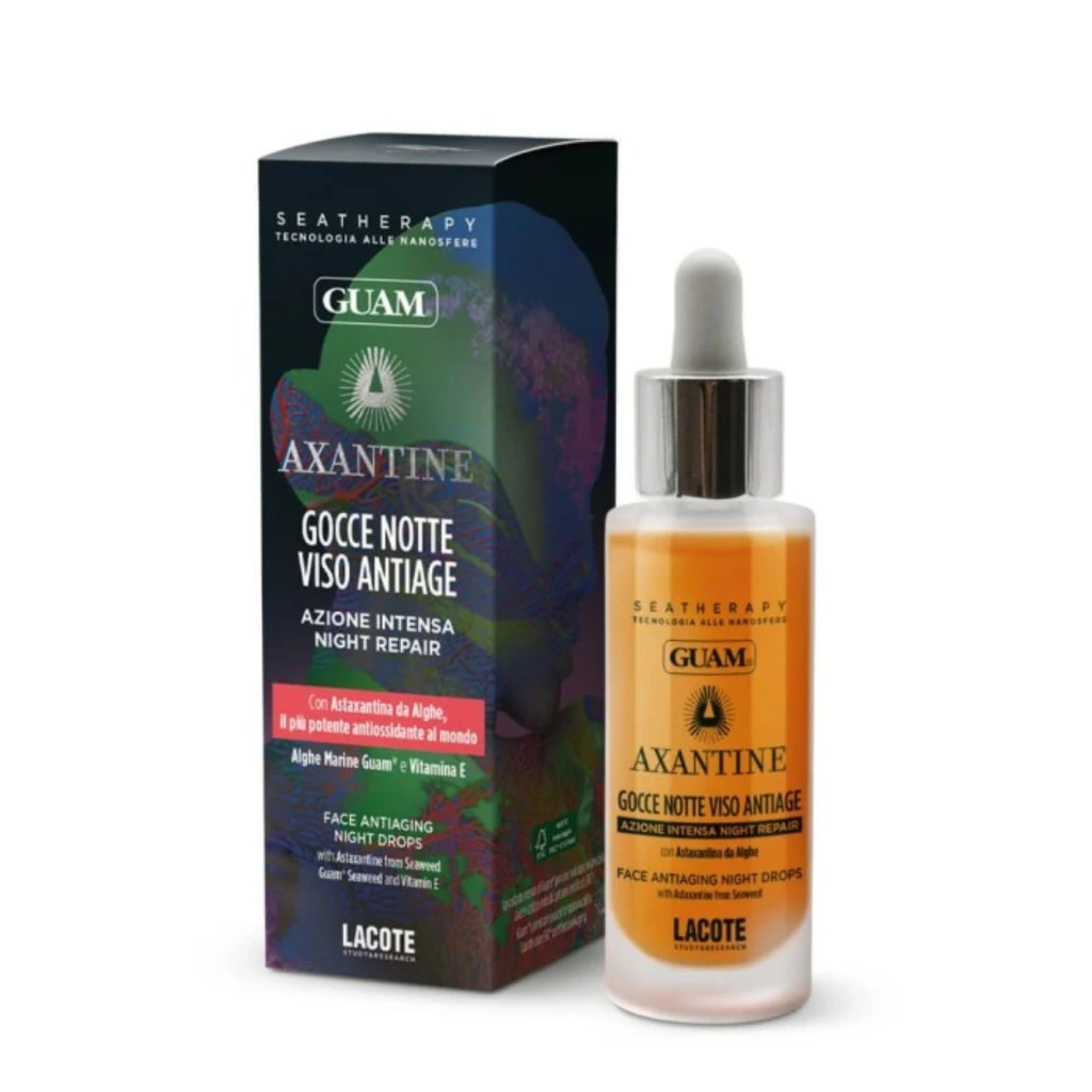 [1310] GUAM Seatherapy Axantine nachtverjüngende Tropfen für Gesicht und Hals 30 ml