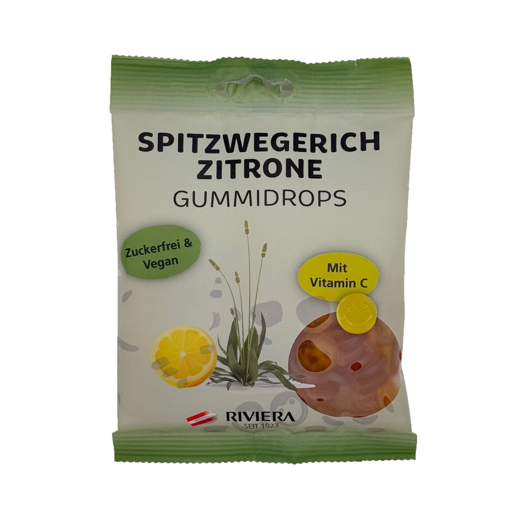 [GUSP0100] Riviera Gummidrops Spitzwegerich Zitrone 100 g 
