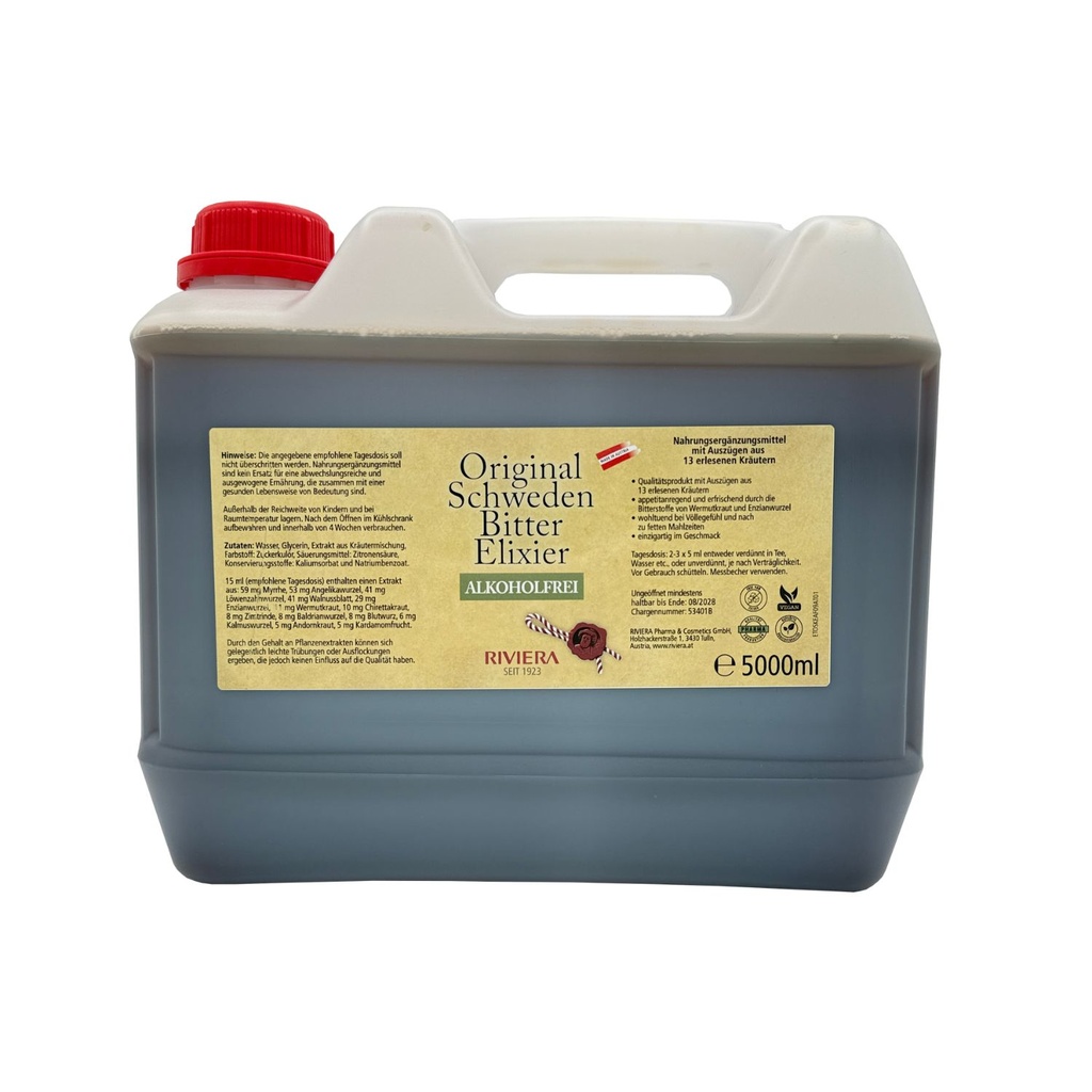 [SKELAF5000] RIVIERA Original Schwedenbitter Elixier alkoholfrei 5000 ml