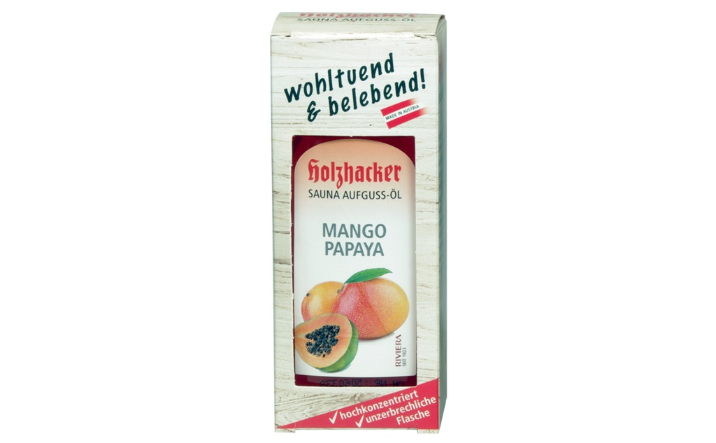 [SOMP0075] Holzhacker Sauna Aufguss-Öl Mango-Papaya 75 ml